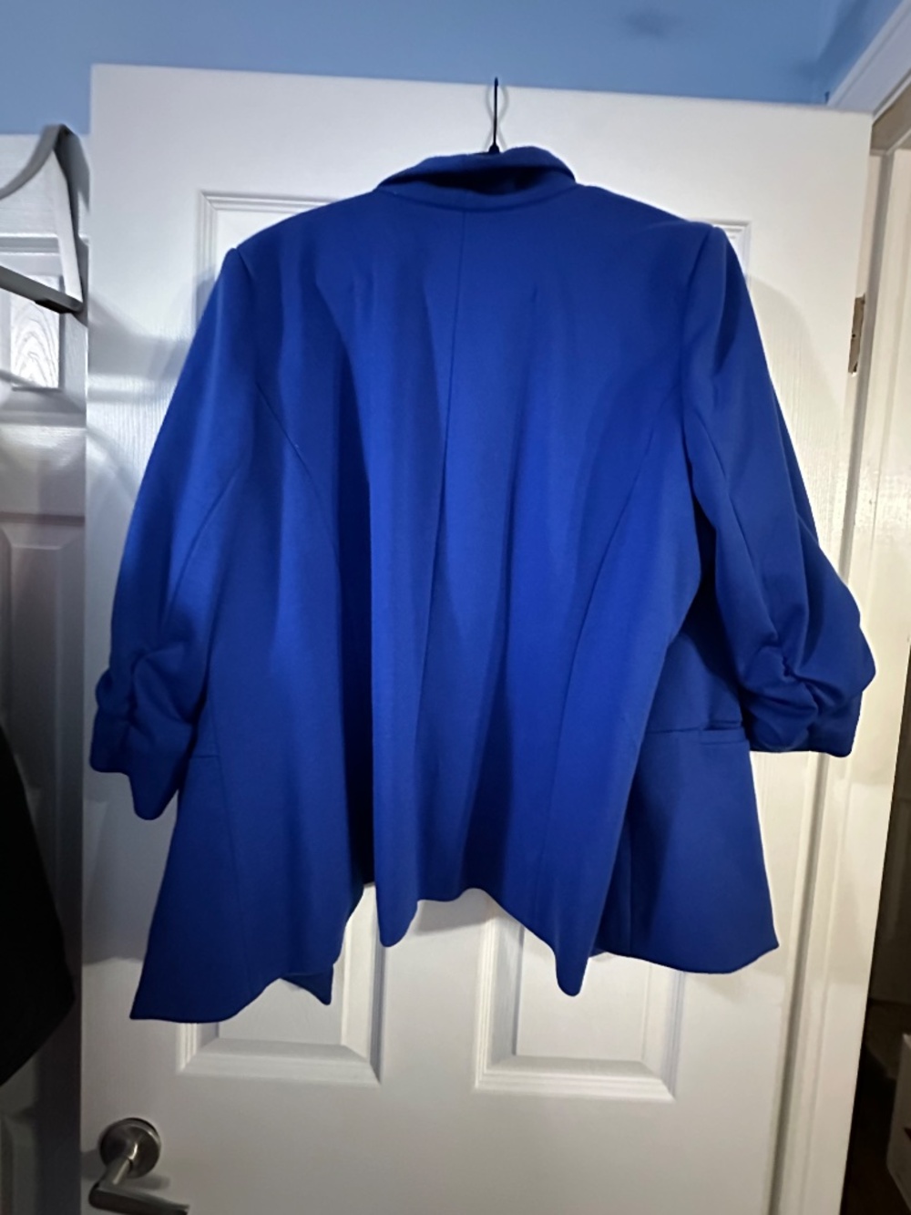 Plus Size Royal Blue Blazer 2X Jules & Leopold Open Front Lined Work Office Wear - Picture 2 of 8